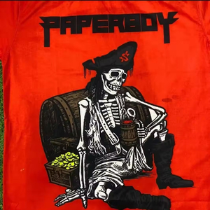 High Street Vintage Hip Hop Distressed T-Shirt Dtg imprimé graphique coton T-Shirt ourlet court hommes en détresse broderie T-Shirt - Product Image 6