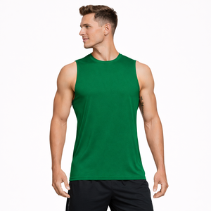 Custom <b>Men</b> Oversized Gym Tank Top | Knitted Cotton Ribbed <b>Vest</b> | Fitness Training Muscle Shirt | OEM Wholesale - Product Image 2