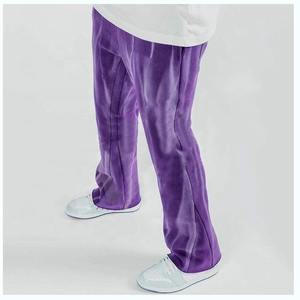 Logo personnalisé hommes Sun Faded Baggy Pantalon de survêtement jambe droite Pantalon de survêtement évasé lavé Taille élastique Plat Anti-Pilling French Terry - Product Image 4