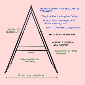 Est eeal Ga and tand rame ndoor utdoor orortable erial ililk Rig eight djustable table Table y urable resistente - Product Image 6