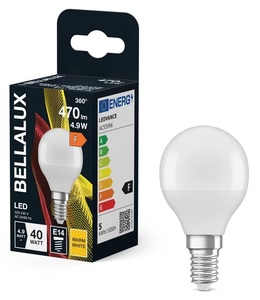 Bombilla esférica 4.9W 470Lm E14 2700K (Bellalux 4058075128323) - Product Image 1