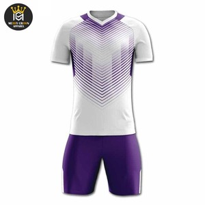Uniforme de Fútbol de Manga Corta con Cuello Redondo, Transpirable, de Secado Rápido, de Alta Calidad, para Equipo, Talla Grande, Duradero, 100% Poliéster, Personalizable - Product Image 1