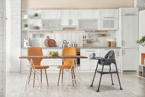 Silla alta de comedor portátil hecha a medida para bebé, diseño moderno con múltiples colores para uso en la sala de estar, silla alta de Turquía - Product Image 5