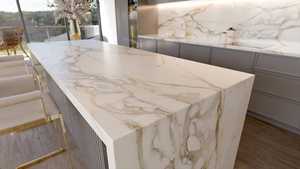 แผ่นควอตซ์พิมพ์ลาย Anka สำหรับเคาน์เตอร์ครัวและท็อปโต๊ะเครื่องแป้ง หนา 2 ซม. 3 ซม. หินขัดเงา สำหรับโครงการก่อสร้างภายในเชิงพาณิชย์ - Product Image 3