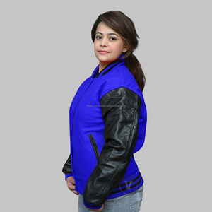 Veste Letterman Varsity personnalisée de haute qualité pour hommes avec laine véritable Corps en cuir Manches Hiver Patchwork Design Logo avant - Product Image 5