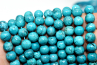 Bleu naturel 6MM 8MM 10mm perles turquoise perles de pierre ethnique perles de pierre pierre ronde