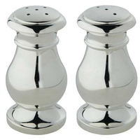 Ensemble salière-poivrière de comptoir de cuisine en acier inoxydable, design moderne et luxueux, avec caractéristiques écologiques, idéal pour l'hôtellerie