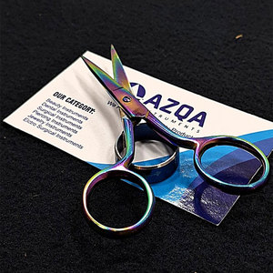 กรรไกรเย็บปักถักร้อยเคลือบสีรุ้งเกรดอุตสาหกรรมงานตัดเย็บแบบพรีเมียมงานตัดเย็บงานตัดเย็บผ้ารายละเอียดดี - Product Image 3