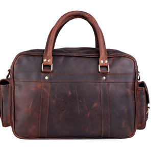 Premium Buffalo Leather <b>Briefcase</b>, Leather Laptop Shoulder Bag, Vintage Brown Buffalo Leather Cross Body <b>Briefcase</b>, - Product Image 2