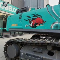 Excavatrice sur chenilles Kobelco SK500LC de 50 tonnes, super-puissante, hydraulique, avec moteur Hino P11C, d'occasion, de fabrication japonaise