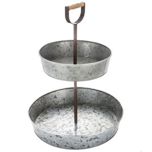 Présentoir à gâteau rond à 3 niveaux en fer du fabricant et de l'exportateur Plateau en métal doré pour mariage et décoration intérieure - Product Image 6