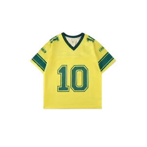 Deportes al por mayor de fútbol personalizado moda Jersey hombres 100% algodón camiseta para hombres suelta ajuste impreso fútbol malla Jersey - Product Image 1