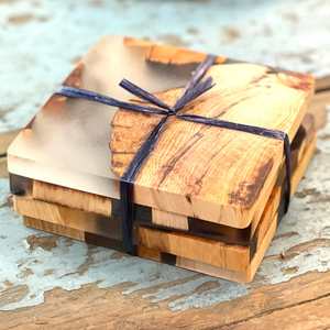 Best Quality Handmade Wooden Coasters Non-Slip <b>Epoxy</b> Resin Acacia Wood Mats & Pads for Drinks Tea Placemats - Product Image 2
