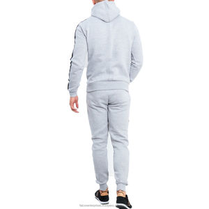 Nouveau Design 2025 Half Zipper Hooded Jogging Suit Black Stripe Survêtement 100% Polyester Survêtements pour hommes - Product Image 5