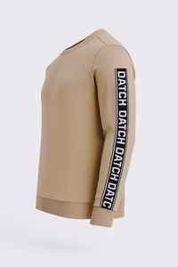 เสื้อสเวตเตอร์คอกลมแขนยาวพิมพ์ลายสำหรับผู้ชายเข้ารูปสีน้ำตาลใส่สบายสำหรับฤดูหนาว - Product Image 3