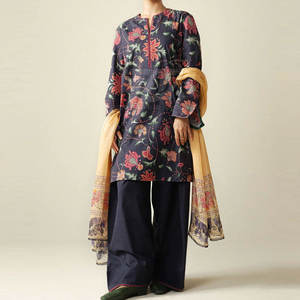 Conjunto de Vestido Tradicional Personalizado de la Colección de Invierno para Mujer, Traje de Diseñador Pakistaní de 3 Piezas en Talla Adulta - Product Image 2