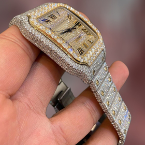 Attractive Stainless Steel Lab Grown Diamond <b>Watch</b> with Enhance Vvs Clarity Trending Custom Wrist Wear for <b>Men</b> - Product Image 2