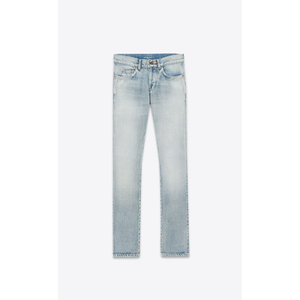 Pantalones vaqueros elásticos rectos de cintura alta para hombre, pantalones de algodón con botones de Color sólido de talla grande, tela vaquera cómoda con bofetadas - Product Image 1