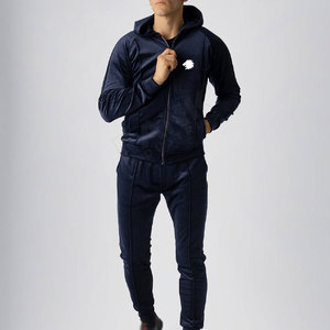 ชุดวอร์มกำมะหยี่แฟชั่นผู้ชาย ชุดลำลองสไตล์สตรีทแวร์ เสื้อฮู้ด กางเกงจ็อกเกอร์ ชุดเซ็ต 2 ชิ้น - Product Image 6