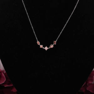 Multi Shape Customized Shaped Pendent With Pink Lab Grown Diamond in 14 KT Solid Gold <b>for</b> Customized Jewelry, - Product Image 1