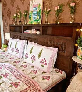 ชุดเครื่องนอนผ้าฝ้ายนุ่ม2ชั้นสำหรับบ้านเตียงขนาดควีนไซส์