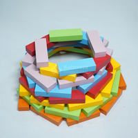 Ensemble de jouets de construction de blocs de tour en bois colorés et amusants et éducatifs pour enfants et familles-Jeu d'empilage et d'équilibrage