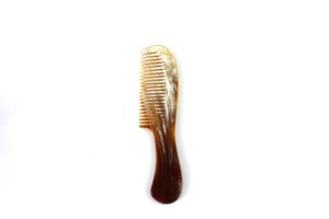 Peine de pelo de cuerno de buey natural con mango profesional desenredante diente fino peine duradero 100% Natural - Product Image 6