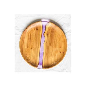 Plateau de service en bois de forme ronde en gros pour la décoration de table Plateau de service en bois imprimé pour la maison Restaurant Hôtel - Product Image 6