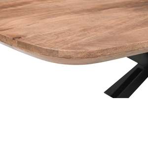 Nouvelle table à manger moderne en bois de manguier massif, design tulipe, durable, restaurant, maison, hôtel, multi-usages, longue durée de vie, écologique - Product Image 4