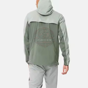 ชุดวอร์มกันลมผู้ชายแบบมีฮู้ดสำหรับฤดูหนาว ขายส่งยอดนิยม น้ำหนักเบา คุณภาพสูง เหมาะสำหรับกิจกรรมกลางแจ้ง ผลิตจากโพลีเอสเตอร์/ไนลอน - Product Image 6