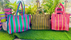 Sacs à provisions en PP recyclé sur le marché du nylon indien avec pochette Sac à linge durable en plastique polypropylène en vrac fabriqué en Inde - Product Image 3