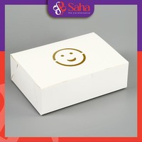 Carpeta de Papel Kraft Biodegradable Personalizada OEM, Empaque Moderno y Atractivo con Cara Sonriente para Papas Fritas, Alimentos Enlatados y Fideos
