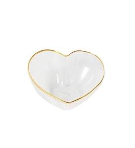 Bol de service en verre en forme de cœur au design de luxe bol en verre décoratif de table pour la maison cuisine hôtel restaurants fête - Product Image 1