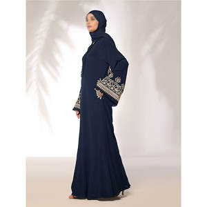 Abaya Islámica para Mujer, Transpirable, de Manga Larga, Holgada, Hecha a Medida, con Bordado, Botones, Estampado Personalizado, Tela con Memoria - Venta al por Mayor, Informal - Product Image 2
