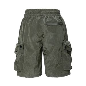 Polyester genou longueur lavé Cargo Shorts pour hommes été Joggers classique Shorts hommes petit élastique basique solide Shorts - Product Image 2