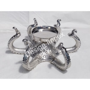 เชิงเทียนโครเมี่ยม2ชั้นสำหรับตกแต่งบ้าน - Product Image 4