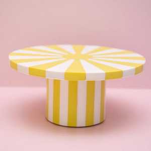 แท่นวางเค้กไม้เรซิ่นรูปดอกไม้สีดำใช้ซ้ำได้ชีสของหวานผลไม้สำหรับเครื่องครัว - Product Image 4