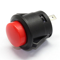 Interrupteur à bouton-poussoir non verrouillable 1NO Interrupteur momentané rond de 16mm avec 3A Max. Courant et 220V Max. Voltage