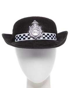 Halloween noir et bleu cosplay <span class=keywords><strong>police</strong></span> plat haut chapeau déguisement drôle chapeau de fête - Product Image 5