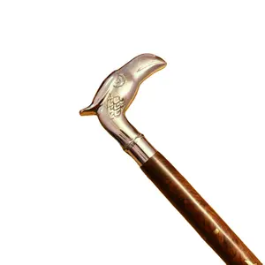 Nautische Messing Eagle Head Style Herren Cane Designer Holz Gehstock Braun Holz Frau & Mann Cane Stick Geschenk