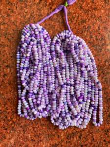 Perles lisses en opale de lavande bleue naturelle 9x10 16 pouces de long brin fabrication de bijoux cristaux de guérison - Product Image 3