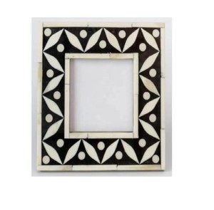 Hecho a mano personalizable forma hueso madre perla multicolor impreso marcos de fotos decoración del hogar Mesa acento India mejores precios para - Product Image 2