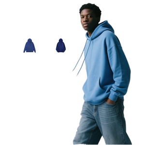 Hoodies respirants délavés à l'acide avec broderie, logo personnalisé imprimé numériquement, en coton écologique, coupe ample - Product Image 1
