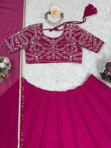 ชุดเดรสสำหรับเจ้าสาวและปาร์ตี้สำหรับผู้หญิงชุดเดรสอินเดียพื้นเมือง lehenga choli - Product Image 5