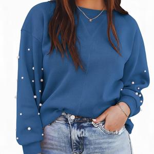 เสื้อสเวตเชิ้ตผู้หญิงลำลองสำหรับฤดูหนาว ปี 2025 แบบยาว ป้องกันการหดตัว พิมพ์ลายด้านหน้า ปักลาย แห้งเร็ว ระบายอากาศได้ดี เป็นมิตรกับสิ่งแวดล้อม รับผลิตแบบ OEM - Product Image 1