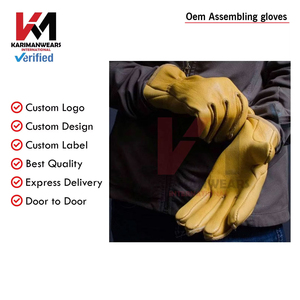 Gants en cuir pleine fleur pour le travail en extérieur et le jardinage, gants en cuir de vachette véritable pour les travaux d'usine et mécaniques - Product Image 3