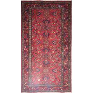 One Of The Kind Hand-Knotted Persian <b>Wool</b> Rug _ Luxurious Vintage Design, 9'3 x 5'1, Artisan <b>Crafted</b> - Product Image 1
