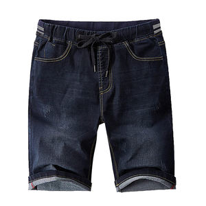 Shorts pour hommes populaires, lavés à l'acide, 100% coton, uni, longueur genou, poids lourd, streetwear tendance, logo personnalisé, tenue d'été - Product Image 1