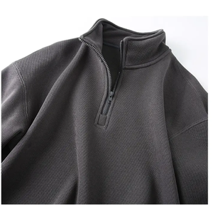 Alta calidad casual Stand Collar Mans HOODIE es-sential letra logo doble línea pecho estilo suéter hombres sudaderas con capucha sueltas - Product Image 6