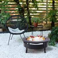 Foyer extérieur multifonctionnel chauffage barbecue grill avec plateau d'aération/FOX FIREPIT